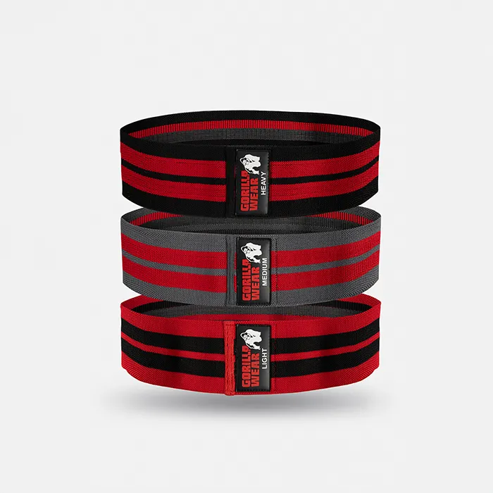 Gorilla Wear Glute band 3-pack, Svart/röd/grå