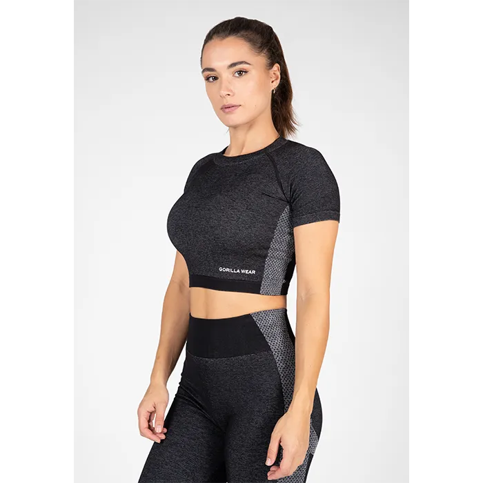 Gorilla Wear Selah Seamless Crop Top, Svart