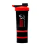 Gorilla Wear Shaker 2 Go, Svart/röd, 500ml + 130ml x 2