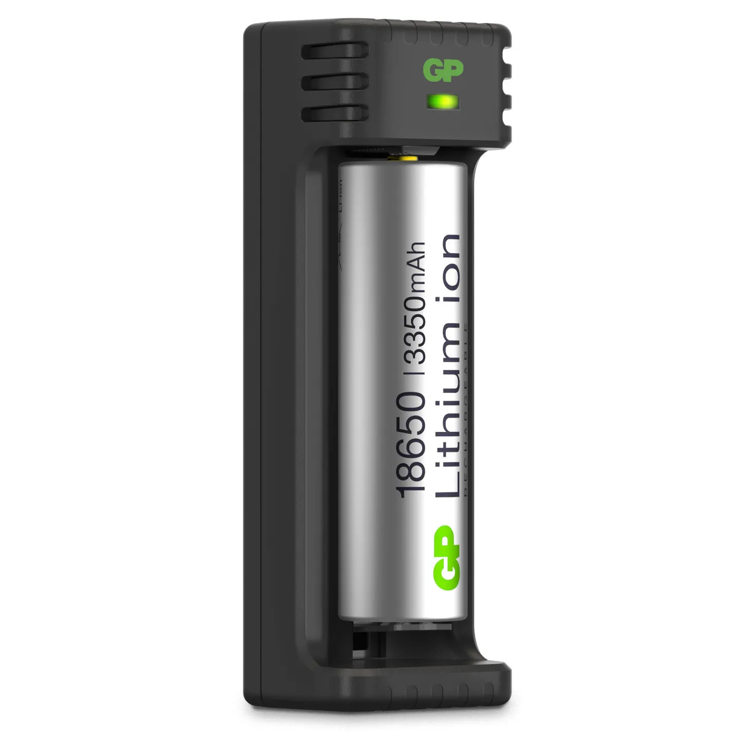 GP Li-ion Charger 1 Slot, Black/silver, One Size
