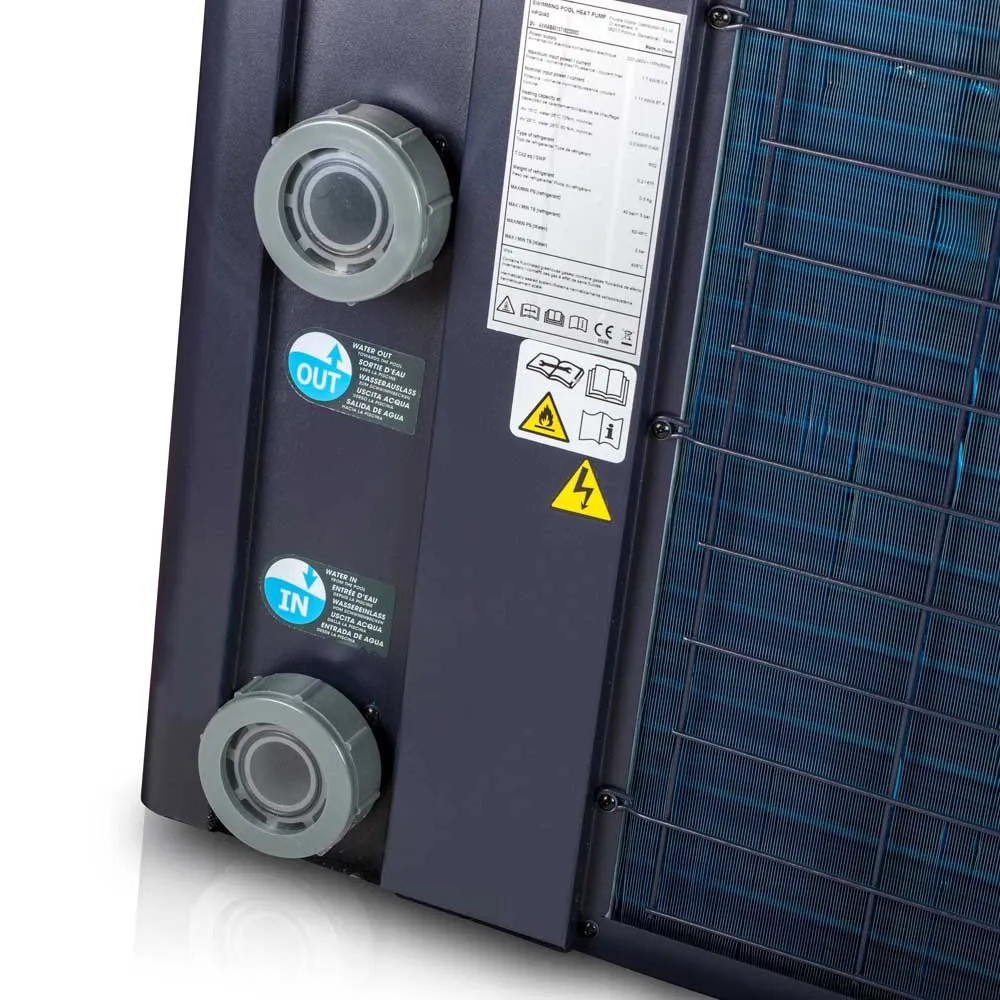 Gre Accessories 60 M³ 230 V Ø50 Mm 9.5kw Invertervarmepumpe Refurbished, Black, 60m³