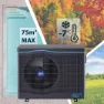 Gre Accessories 60 M³ 230 V Ø50 Mm 9.5kw Invertervarmepumpe Refurbished, Black, 60m³