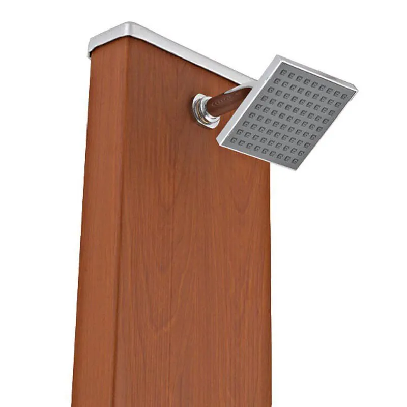 Gre Accessories Aluminium Kvadratisk Solcelledusj Med Treverkseffekt unisex, Brown, 32L Gre Accessories Aluminium Kvadratisk Solcelledusj Med Treverkseffekt unisex, Brown, 32L