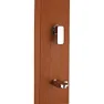 Gre Accessories Aluminium Kvadratisk Solcelledusj Med Treverkseffekt unisex, Brown, 32L