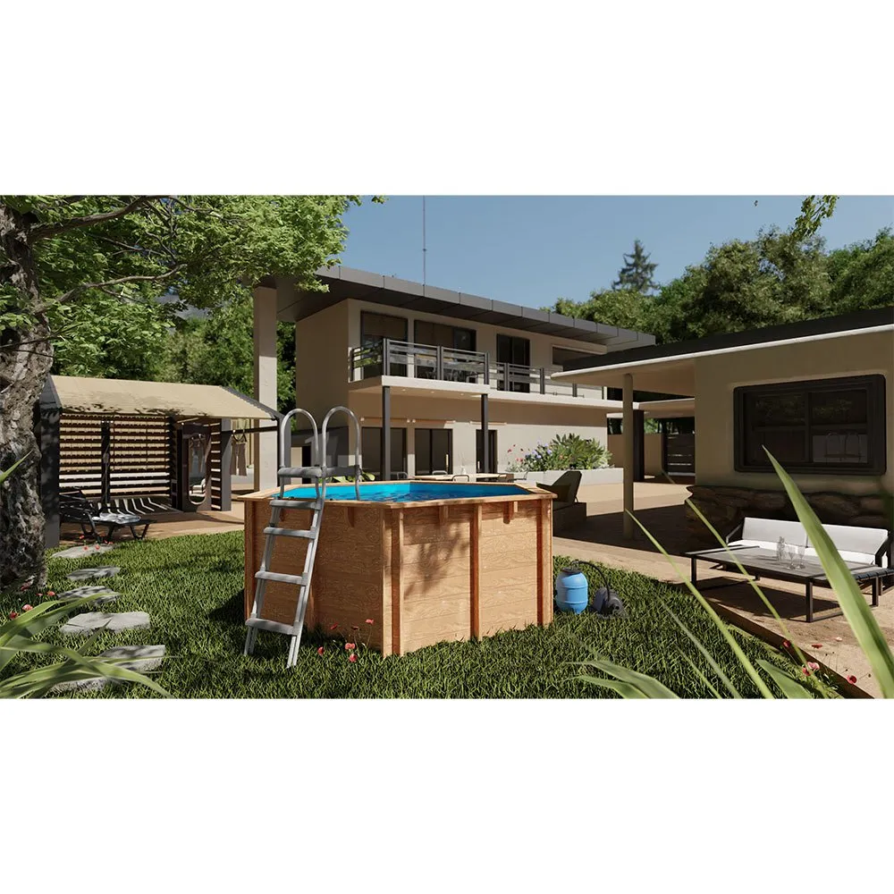 Gre Accessories Lili 2 Round Wooden Pool´s Liner unisex, Blue, Ø242 x 104cm Gre Accessories Lili 2 Round Wooden Pool´s Liner unisex, Blue, Ø242 x 104cm