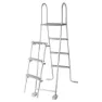Gre Accessories Sikkerhet 3-trinns For Basseng Over Bakken 120-130 Cm unisex, Galvanized steel, One Size