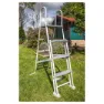 Gre Accessories Sikkerhet 3-trinns For Basseng Over Bakken 120-130 Cm unisex, Galvanized steel, One Size