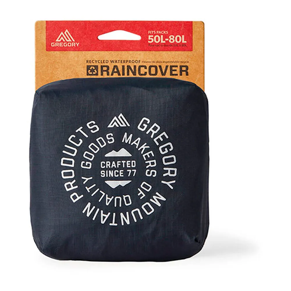Gregory Raincover 50-80l Regntrekk Til Sekk, Obsidian black Gregory Raincover 50-80l Regntrekk Til Sekk, Obsidian black