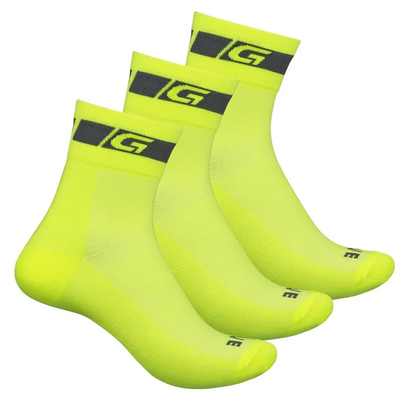 GripGrab Hi-Vis Regular 3-Pack Sokker