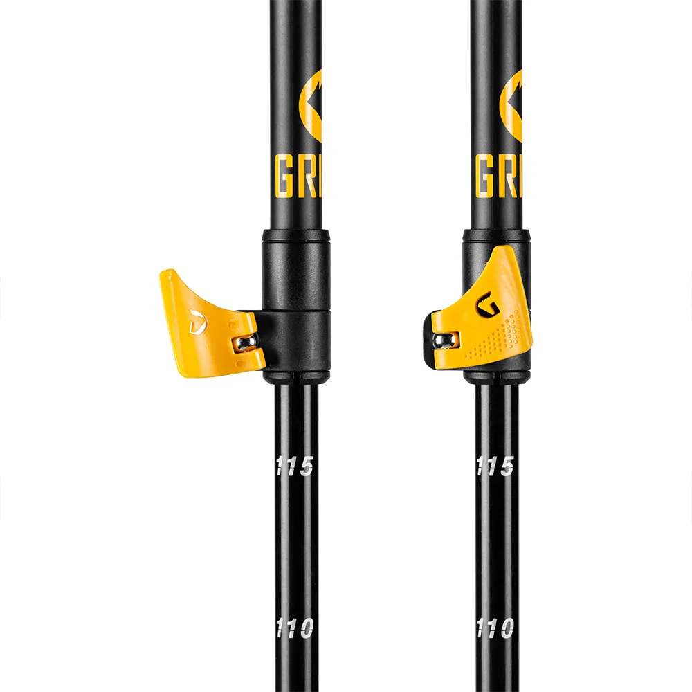 Grivel Explorer Vario 3 Spaserstokker, Black / yellow, 110-140cm
