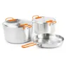 GSI Glacier Base Camper Large Kjøkkensett I Rustfritt Stål, Silver, One Size