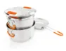 GSI Glacier Base Camper Medium Kjøkkensett I Rustfritt Stål, Silver, One Size