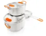 GSI Glacier Base Camper Medium Kjøkkensett I Rustfritt Stål, Silver, One Size