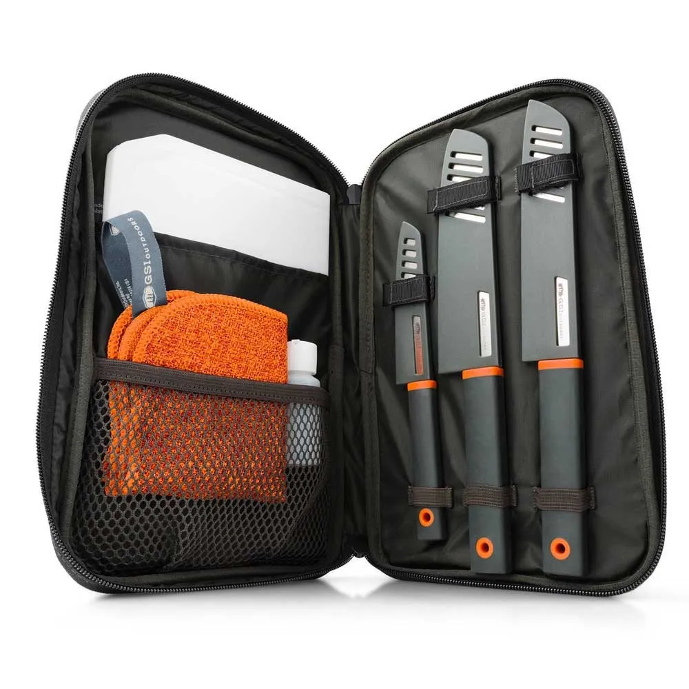 GSI Santoku Knivsett, Black / orange, One Size GSI Santoku Knivsett, Black / orange, One Size