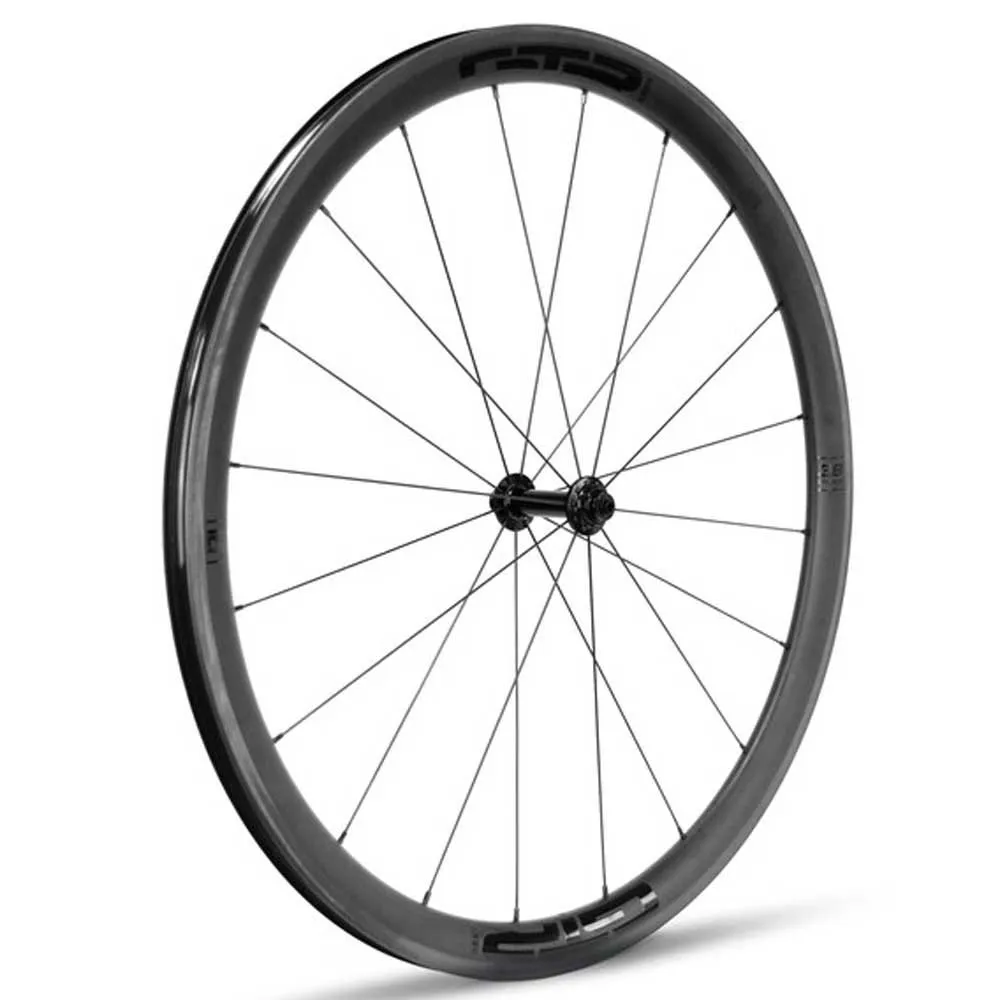 GTR Rr38 Carbon V-brake Tubular Forhjul For Landeveissykkel, Black, 9 x 100mm GTR Rr38 Carbon V-brake Tubular Forhjul For Landeveissykkel, Black, 9 x 100mm