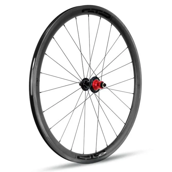 GTR Rr38 Carbon V-brake Tubular Landeveissykkelens Bakhjul, Black, 9.5 x 135mm, Shimano/Sram HG