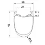 GTR Rr42 C/l Disc Tubeless Forhjul For Landeveissykkel, Black, 12 x 100mm