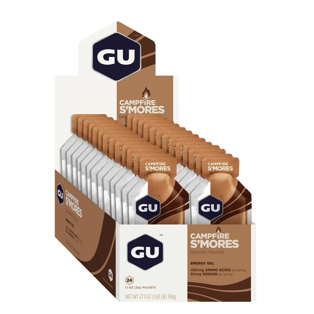 GU Boks Med Energigeler Bål S´mores 32g 24 Enheter, Brown, One Size
