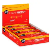 GU Liquid Boks Med Energigeler Jordbær Og Banan 60g 12 Enheter