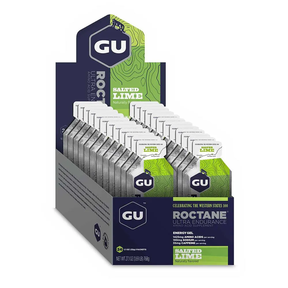 GU Roctane Salted Boks Med Energigeler Lime 24 Enheter, Multicolor, One Size