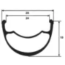 Gurpil Alpha 29´´ Cl Disc Terrengsykkel Forhjul, Black, 9.5 x 100mm