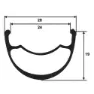 Gurpil Alpha M475 29´´ 6b Disc Terrengsykkel Forhjul, Black, 9 x 100mm