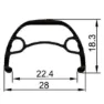 Gurpil Btt 27.5´´ 6b Disc Terrengsykkel Forhjul