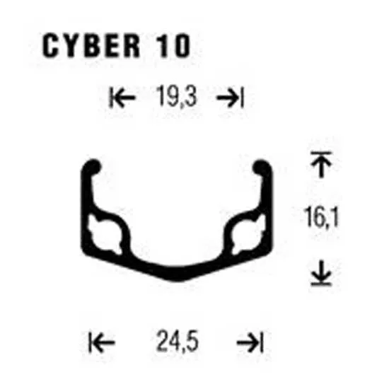 Gurpil Cyber 10 24´´ Qr Mtb Bakhjul Refurbished, Silver, 9 x 135mm