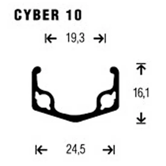 Gurpil Cyber 10 Aluminium 26´´ Terrengsykkel Forhjul, Silver, 9 x 100mm Gurpil Cyber 10 Aluminium 26´´ Terrengsykkel Forhjul, Silver, 9 x 100mm