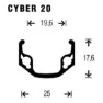 Gurpil Cyber 20 24´´ Terrengsykkel Forhjul, Black, 9 x 100mm