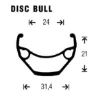 Gurpil Disc Bull 26´´ Cl Terrengsykkel Forhjul, Black, 9 x 100mm