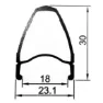 Gurpil New Dpx 11s Landeveissykkelens Bakhjul, Black, 9.5 x 130mm, Shimano/Sram HG