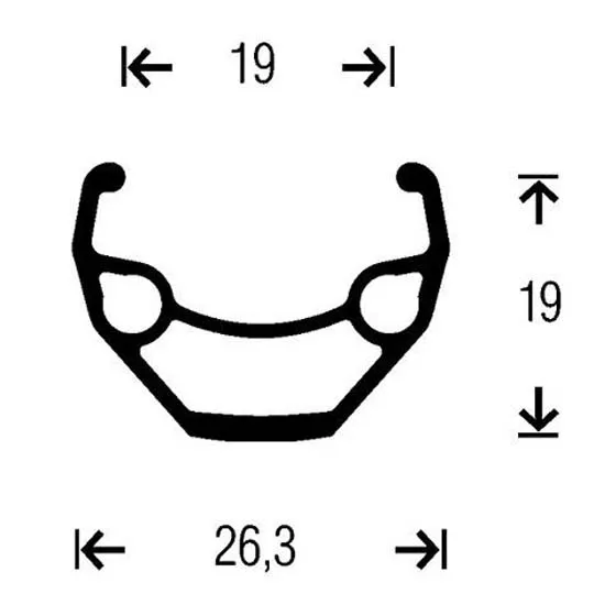Gurpil Taurus 26´´ Cl Terrengsykkel Forhjul, Black, 9 x 100mm