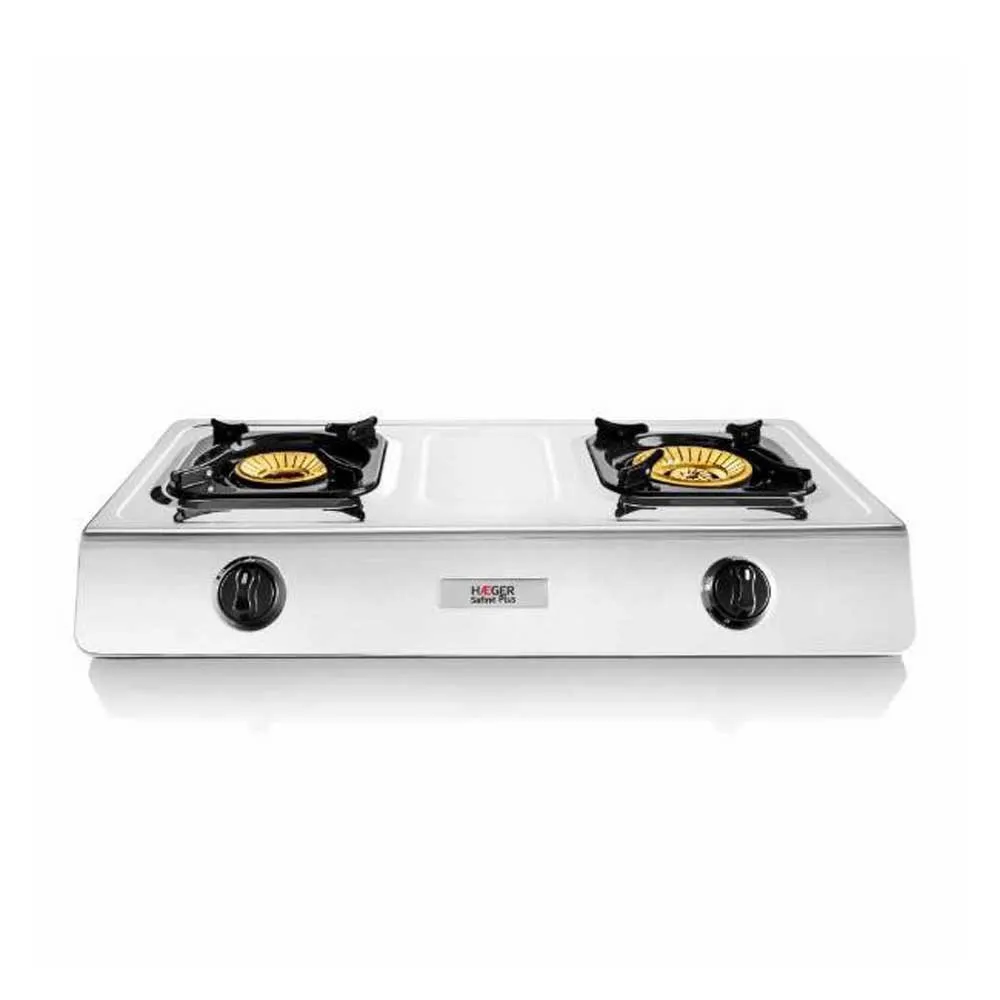 Haeger Safine Plus Gasskomfyr For Camping 2 Brennere, White, One Size
