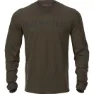 Härkila Men's Mountain Hunter L/S T-shirt, Hunting green/shadow brown