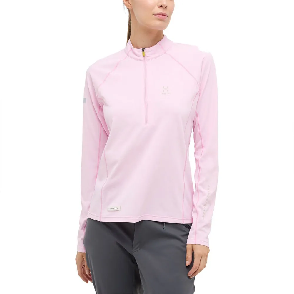 Haglöfs L.i.m Tempo Trail Halv Glidelås Genser, Fresh pink