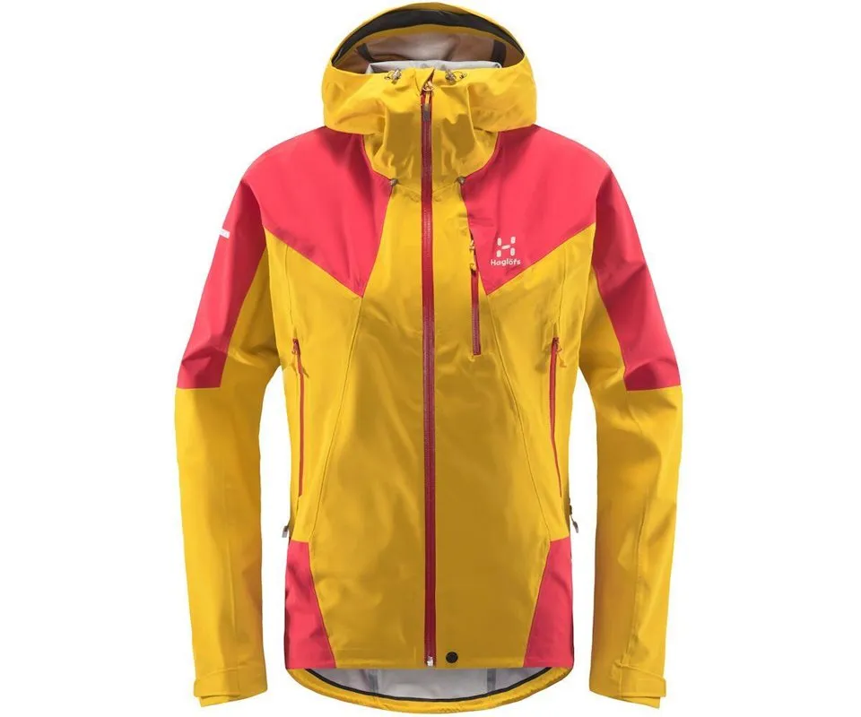 Haglöfs L.I.M Touring Proof Jacket Women, Pumpkin yellow/hibiscus red Haglöfs L.I.M Touring Proof Jacket Women, Pumpkin yellow/hibiscus red