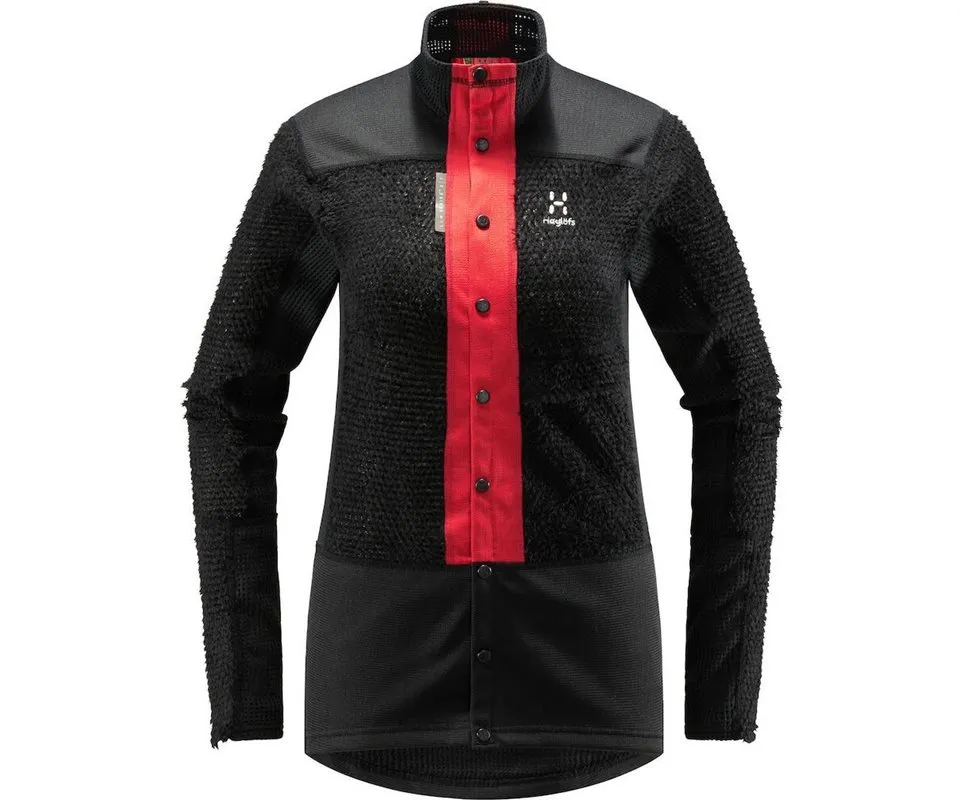 Haglöfs L.I.M ZT Sync 2 Midlayer Jacket Women, True black/zenith red