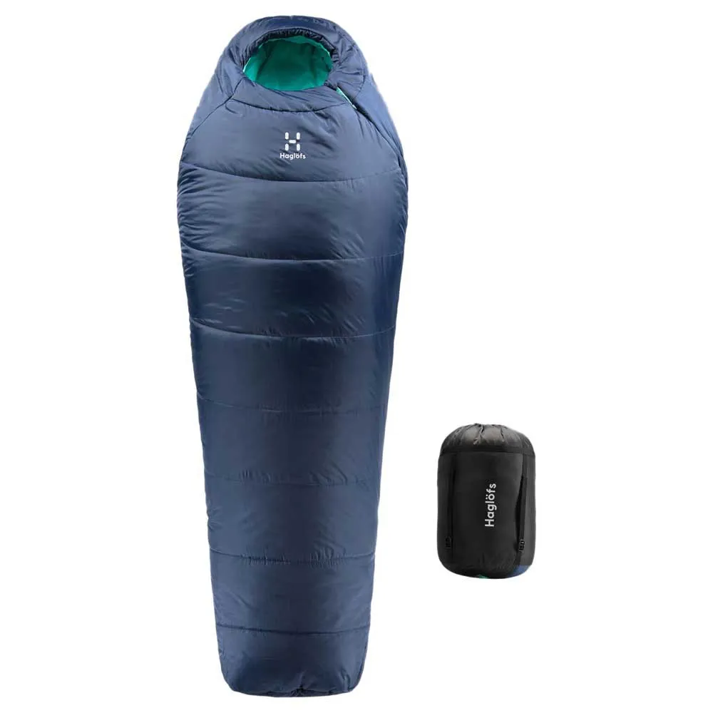 Haglöfs Musca -26ºc Sovepose, Midnight blue / mint, Left Zipper