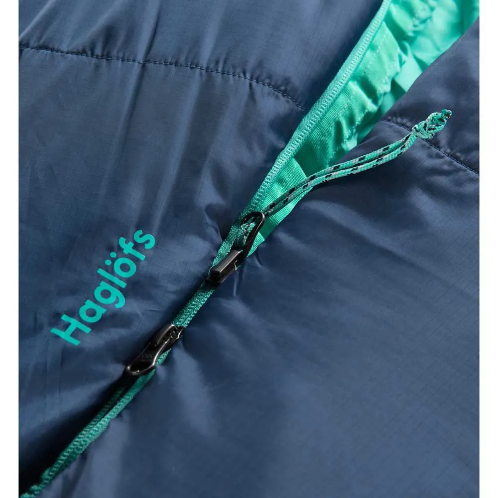 Haglöfs Musca -26ºc Sovepose, Midnight blue / mint, Left Zipper