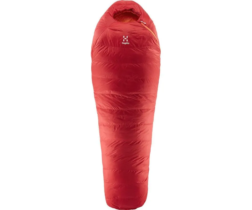 Haglöfs Ursus -9 Sleeping Bag 205cm, Rich red, Left Zipper