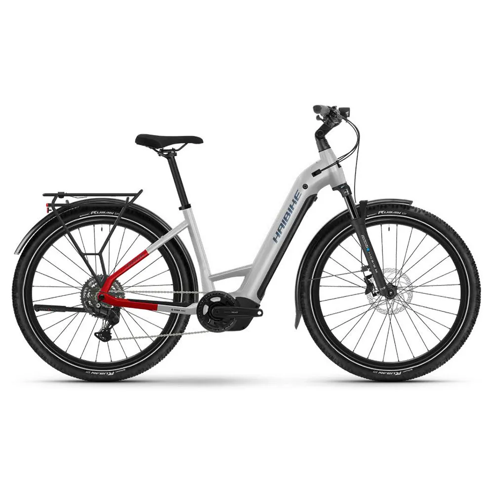 HAIBIKE Trekking 7 Low Cues 2025 Elektrisk Sykkel, Grey / red / blue, S, 800Wh, Elsykkel HAIBIKE Trekking 7 Low Cues 2025 Elektrisk Sykkel, Grey / red / blue, S, 800Wh, Elsykkel