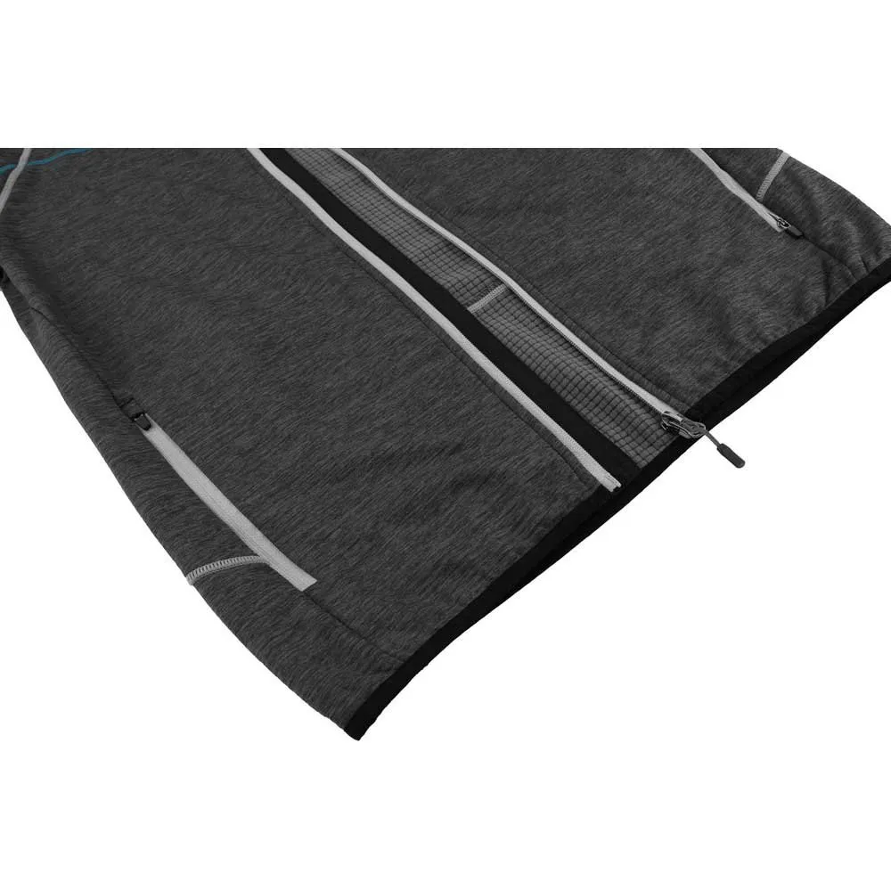 Hannah Demarco Fleecejakke Med Full Glidelås, Dark gray melange