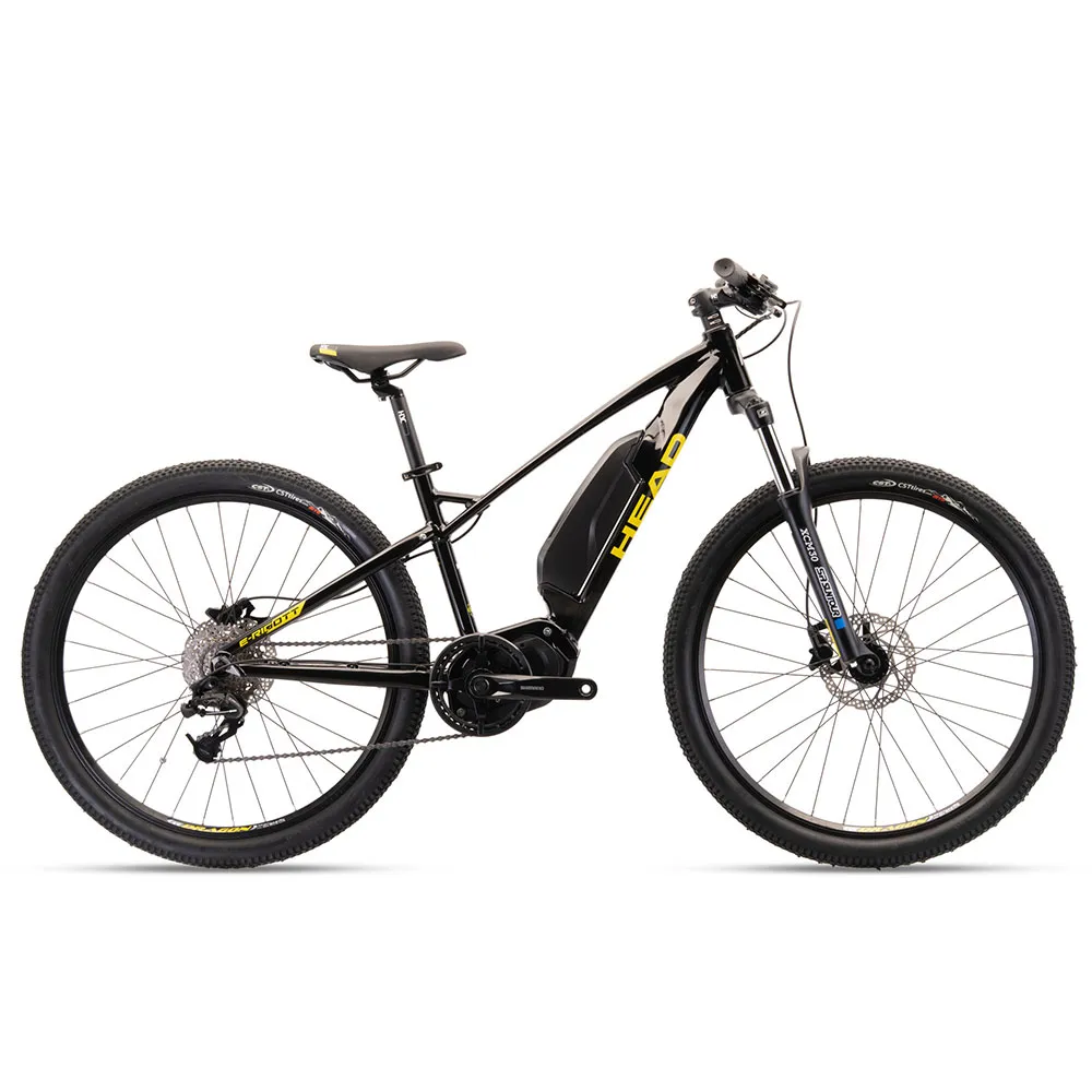 Head Bike E Ridott 26´´ Elektrisk Terrengsykkel, Black / yellow, 36, 418Wh, Elsykkel