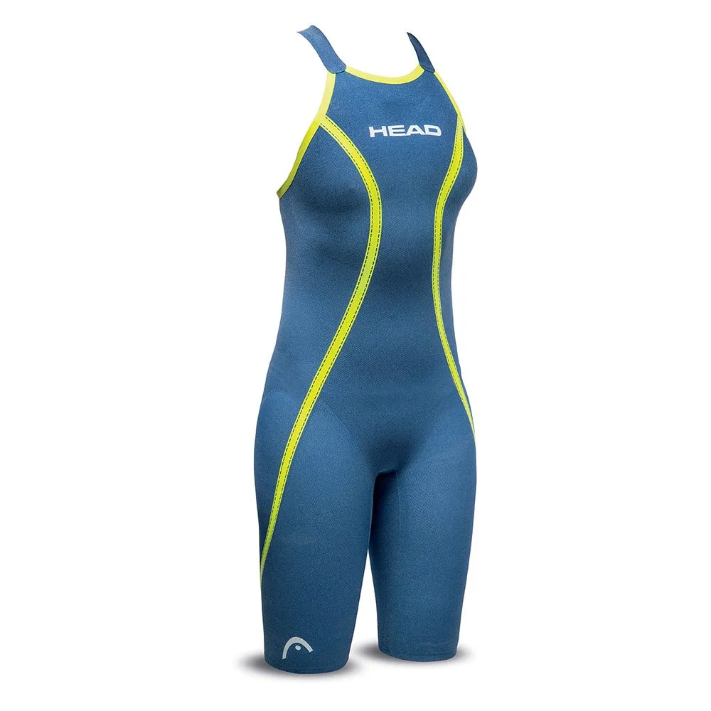 Head Liquid Fire Core åpen Rygg Konkurransebadedrakt female, Blue / yellow
