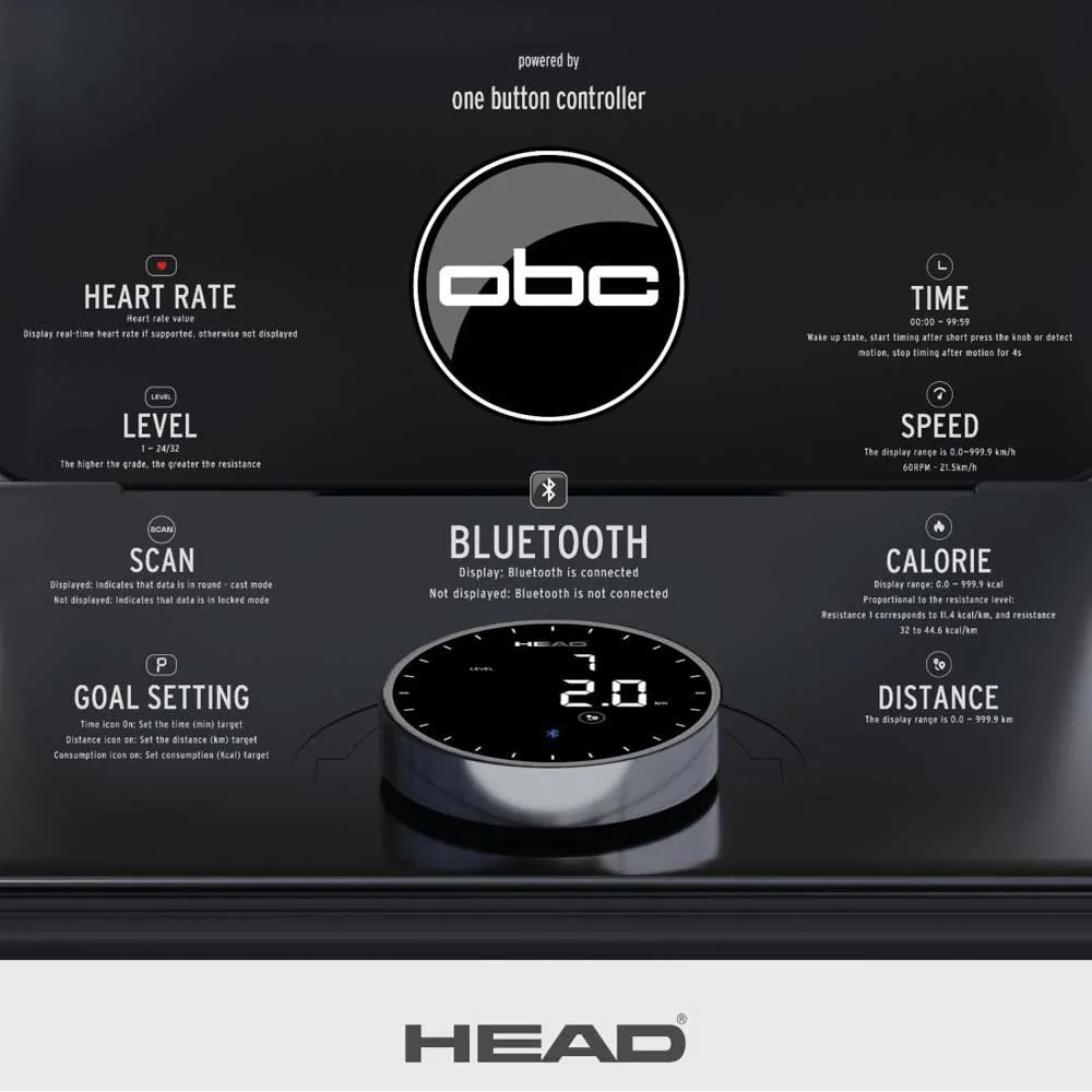 Head Smart Treningssykkel, Black, One Size