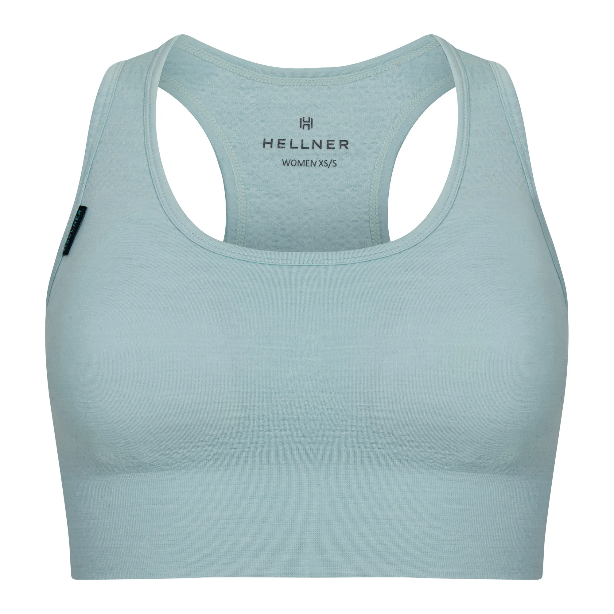 Hellner Women's Merino Wool Seamless Bra, Blue haze Hellner Women's Merino Wool Seamless Bra, Blue haze