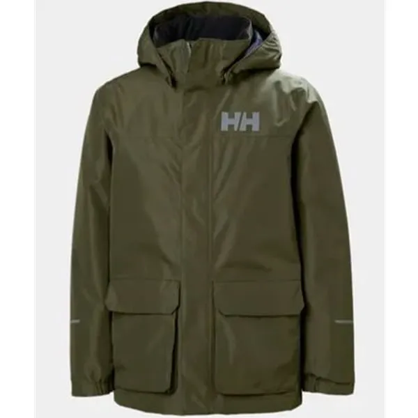 Helly Hansen Jr Vika Ins Rain Jacket, Utility green Helly Hansen Jr Vika Ins Rain Jacket, Utility green