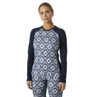 Helly Hansen Lifa Merino Midweight Graphic Crew Langarmet Baselag Helly Hansen Lifa Merino Midweight Graphic Crew Langarmet Baselag