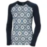 Helly Hansen Lifa Merino Midweight Graphic Crew Langarmet Baselag, Navy star pixel